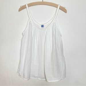 Old Navy white guaze oversized flowy tank top